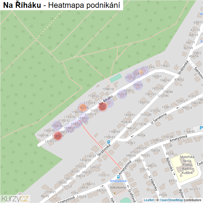 Mapa Na Říháku - Firmy v ulici.