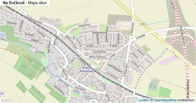 Na Ročkově - mapa ulice