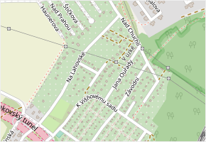 Na Roháčku v obci Praha - mapa ulice