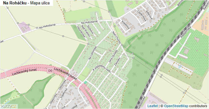 Na Roháčku - mapa ulice
