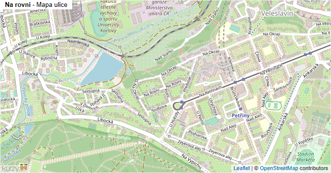 Na rovni - mapa ulice