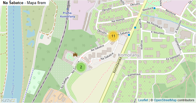 Na Šabatce - mapa firem