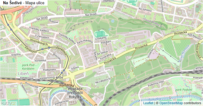 Na Šedivé - mapa ulice