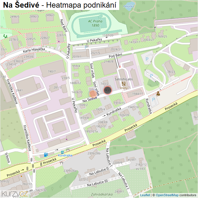 Mapa Na Šedivé - Firmy v ulici.