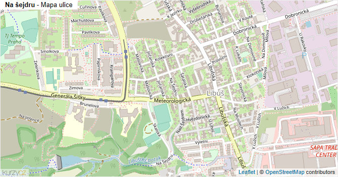 Na šejdru - mapa ulice