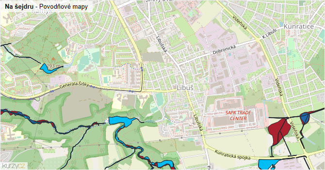 Na šejdru - záplavové mapy stoleté vody
