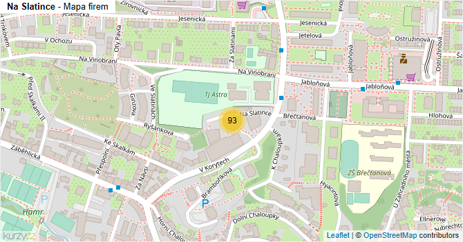Na Slatince - mapa firem