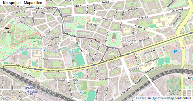 Na spojce - mapa ulice