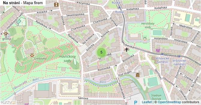Na stráni - mapa firem