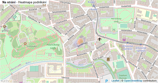 Na stráni - mapa podnikání