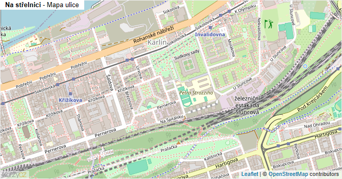 Na střelnici - mapa ulice