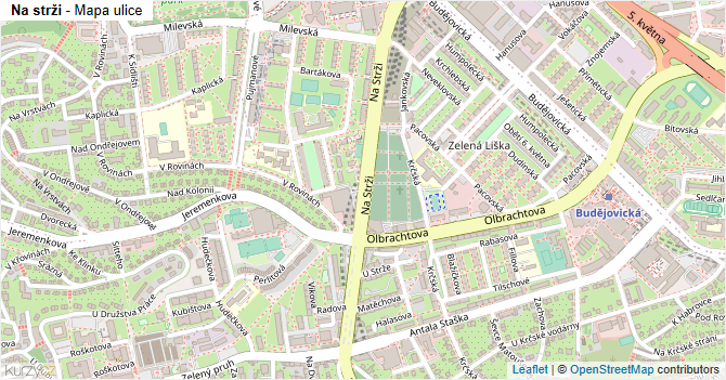 Na strži - mapa ulice