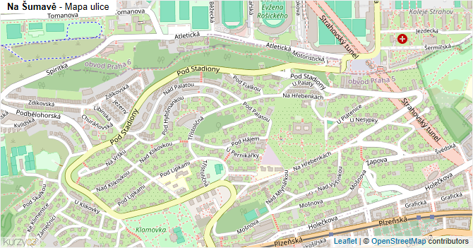 Na Šumavě - mapa ulice
