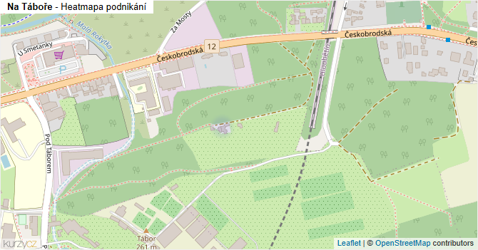Na Táboře - mapa podnikání