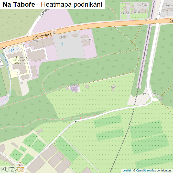 Mapa Na Táboře - Firmy v ulici.