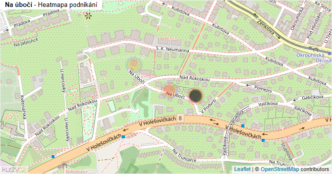 Na úbočí - mapa podnikání