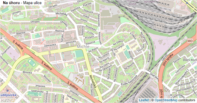 Na úhoru - mapa ulice