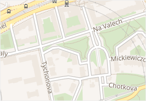 Na valech v obci Praha - mapa ulice