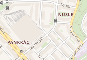 Na Veselí v obci Praha - mapa ulice