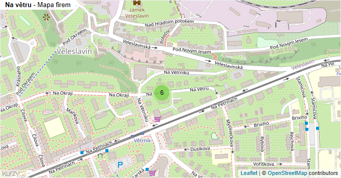 Na větru - mapa firem