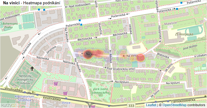 Na vinici - mapa podnikání