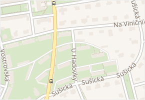 Na viničních horách v obci Praha - mapa ulice