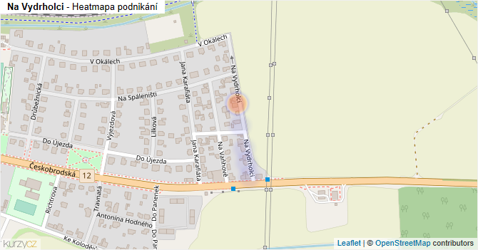 Na Vydrholci - mapa podnikání