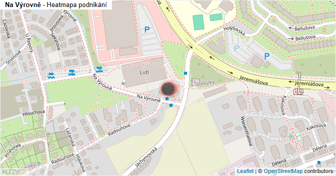 Na Výrovně - mapa podnikání
