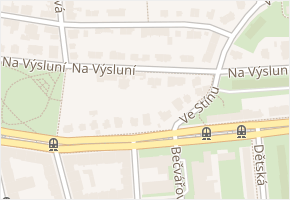 Na výsluní v obci Praha - mapa ulice