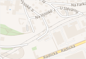 Na vysoké I v obci Praha 5 - mapa ulice
