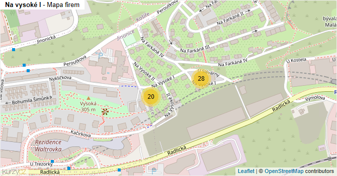 Na vysoké I - mapa firem