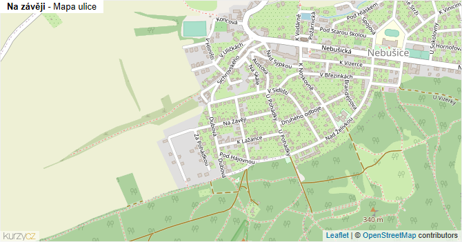 Na závěji - mapa ulice