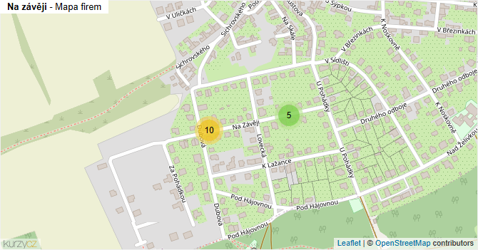 Na závěji - mapa firem