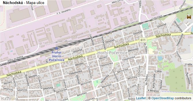 Náchodská - mapa ulice