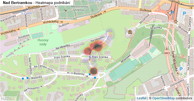 Nad Bertramkou - mapa podnikání