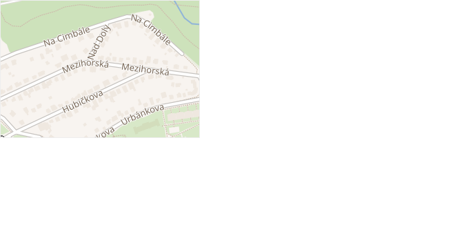 Nad doly v obci Praha - mapa ulice