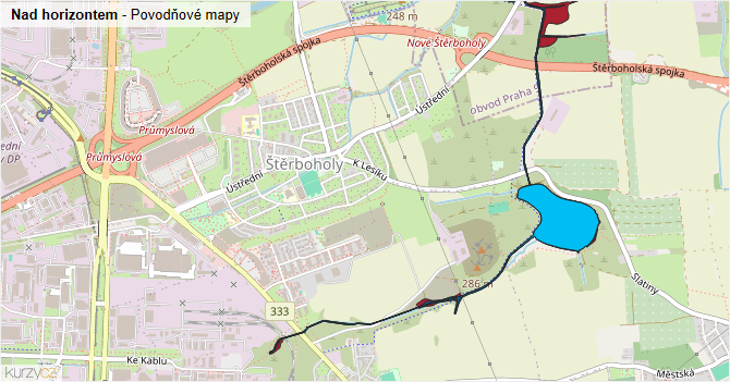 Nad horizontem - záplavové mapy stoleté vody