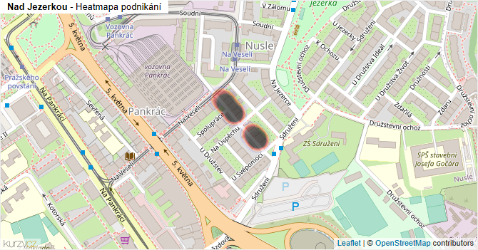 Nad Jezerkou - mapa podnikání