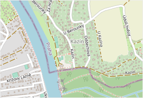 Nad Kazínem v obci Praha 5 - mapa ulice