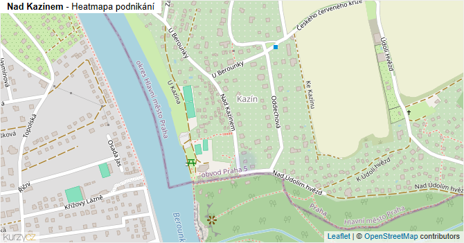 Nad Kazínem - mapa podnikání