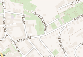 Nad kostelem v obci Praha 16 - mapa ulice