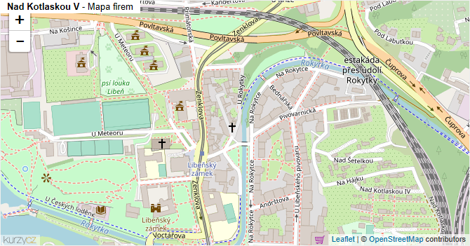Nad Kotlaskou V - mapa firem