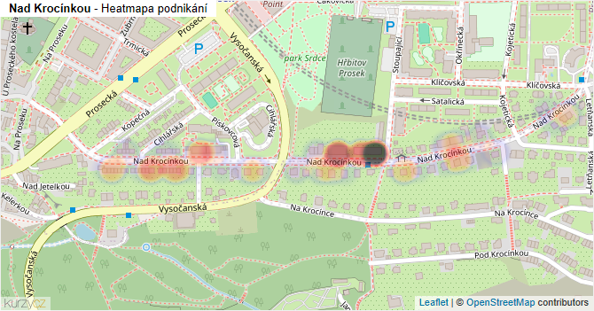 Nad Krocínkou - mapa podnikání