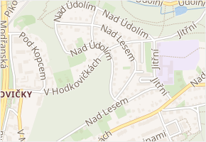 Nad lesem v obci Praha - mapa ulice