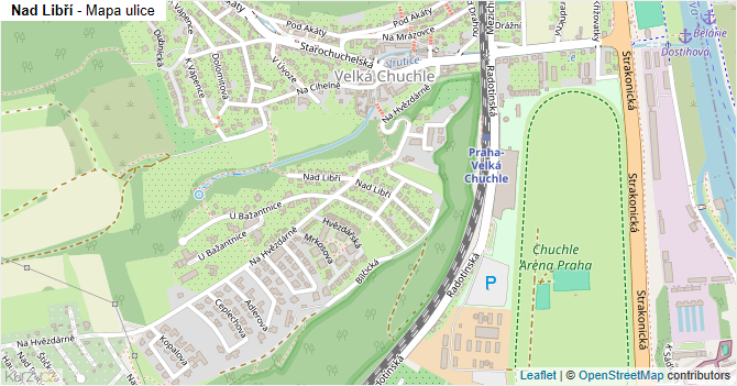 Nad Libří - mapa ulice