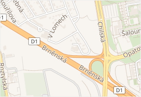 Nad lomy v obci Praha 6 - mapa ulice