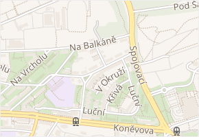 Nad lukami v obci Praha - mapa ulice