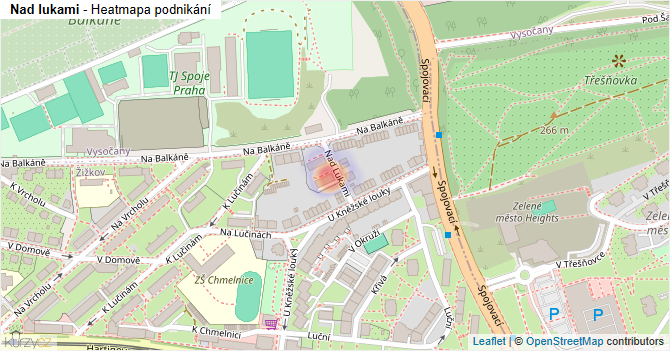 Nad lukami - mapa podnikání