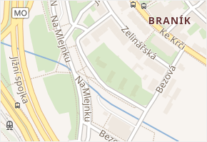 Nad malým mýtem v obci Praha 3 - mapa ulice