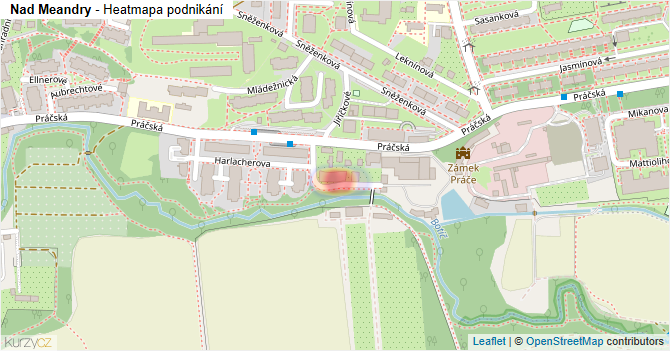 Nad Meandry - mapa podnikání